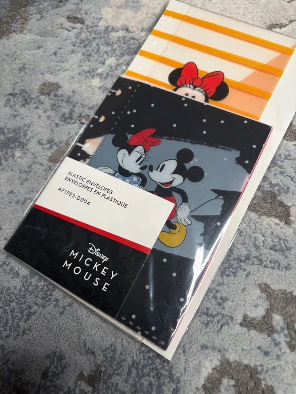 ❤️$8 NWT Disney X Happy Planner Mickey Mouse & Minnie Mouse Snap In Envelopes